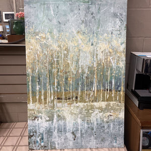 Abstract Green & Blue Canvas Print