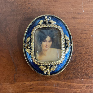 Vintage Reproduction Edwardin Enamel Brooch