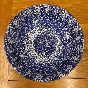 Large Blue & White Salad Bowl - Made in Italy