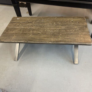 Faux Wood Resin Coffee Table