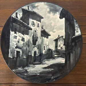 Vintage Hand-Painted Spanish Ceramic Wall Plate