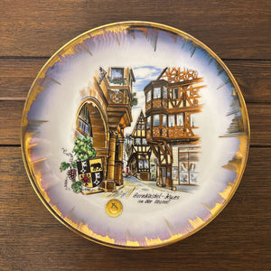 "Bernkastel-Kues, Germany" Collector Plate w Gold Detail