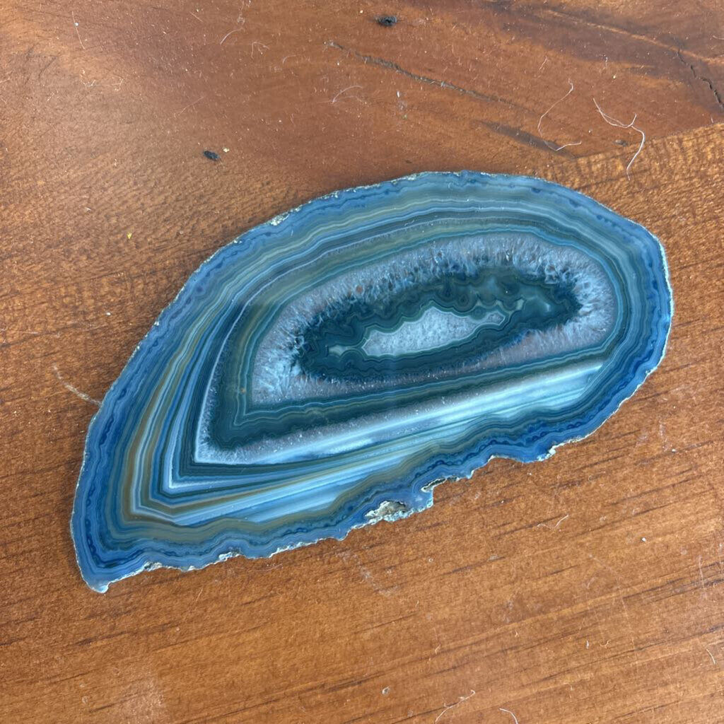 Polished Blue Agate Slice