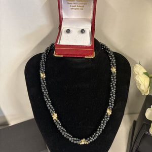 SET of 2 Vintage Park Lane Faux Pearl Triple-Stranded Torsade Necklace & Earrings