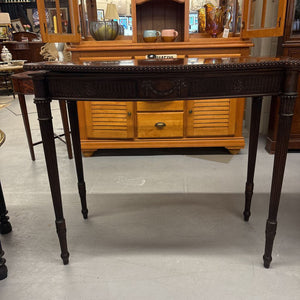 1890-1910 Mahogany English Antique Edwardian Card Table-Slighty Warped