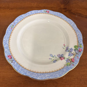 Vintage Royal Albert Plate w Blue Trim