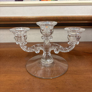 Vintage Cambridge Glass 3-Light Candleabra