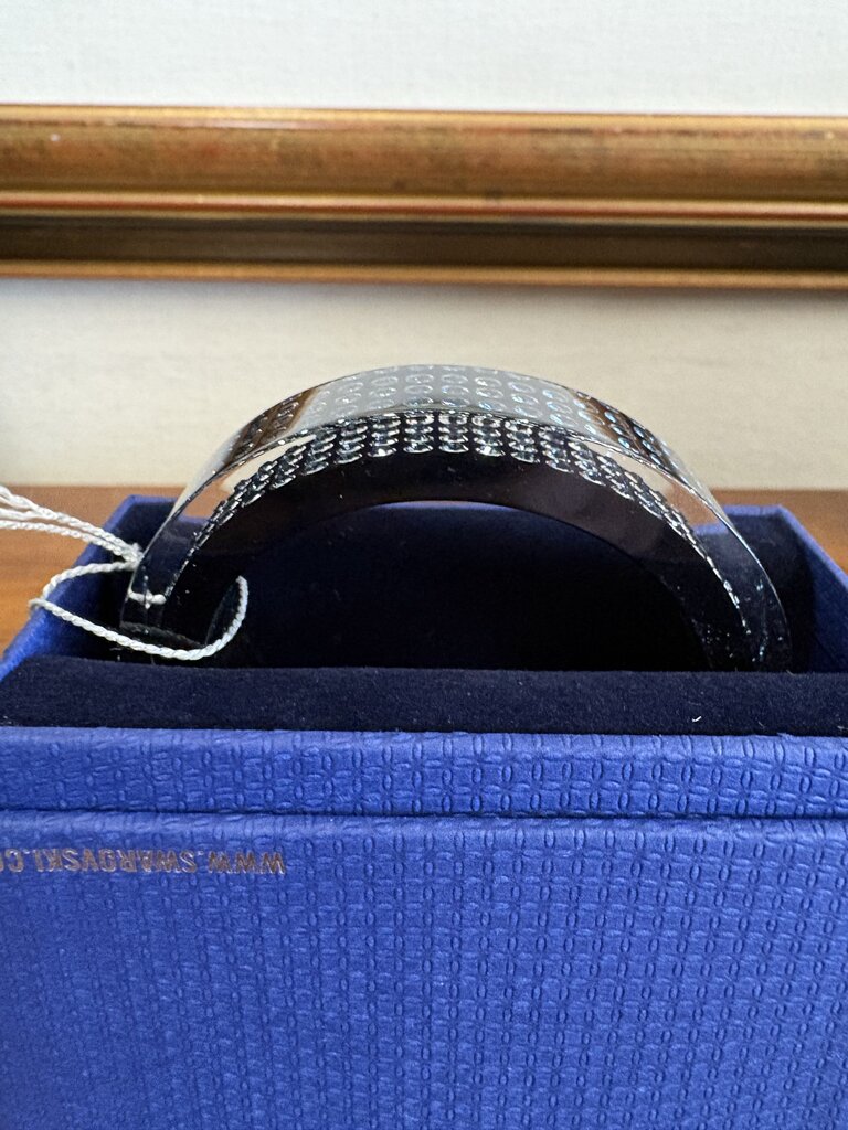 Swarovski Crystal Resin Blue Gemstone Bangle Cuff