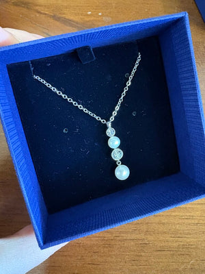 Swarovski Crystal Pendant Necklace with Gems & Pearls