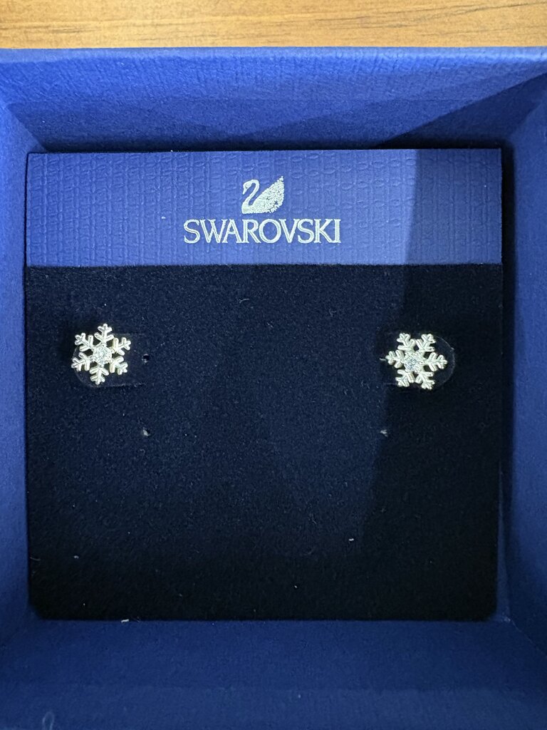 Swarovski Crystal Snowflake Earrings w Gems