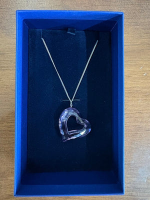 Swarovski Crystal "Loveheart Lilac" Heart Pendant
