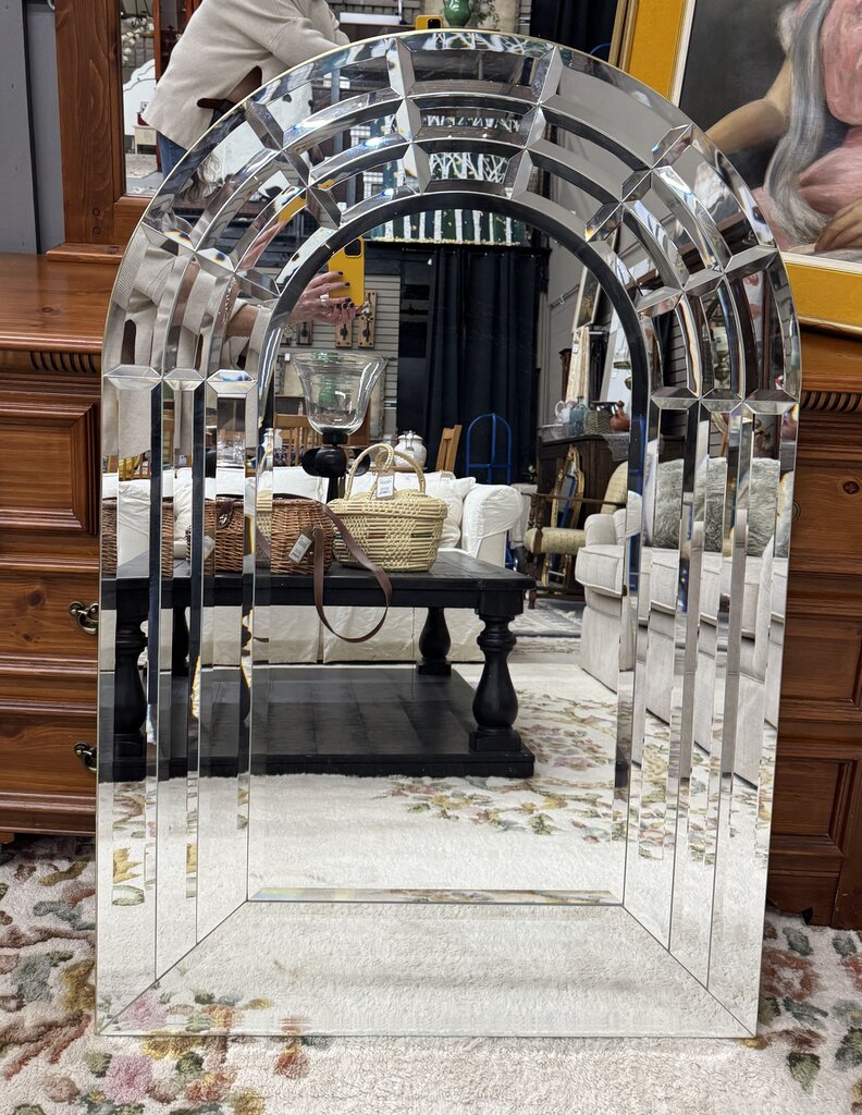 Modern Arched Mirror (Heavy) w Beveled Accents