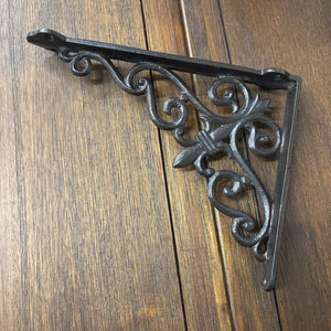 Cast Iron Shelf Bracket - Black