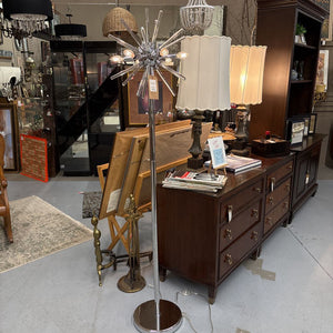 Modern Chrome Sunburst Floor Lamp w Dimmer