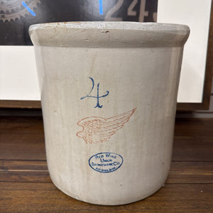 Vintage Red Wing Union Stoneware - Wide-Mouth Crock - Cond Noted
