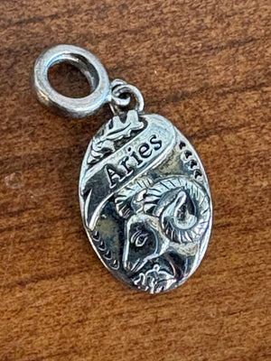 Sterling Silver "Aries" Charm Pendant