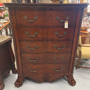 Pheasant Run - Cherry Hi Boy 5 Drawer (missing handle) Dresser