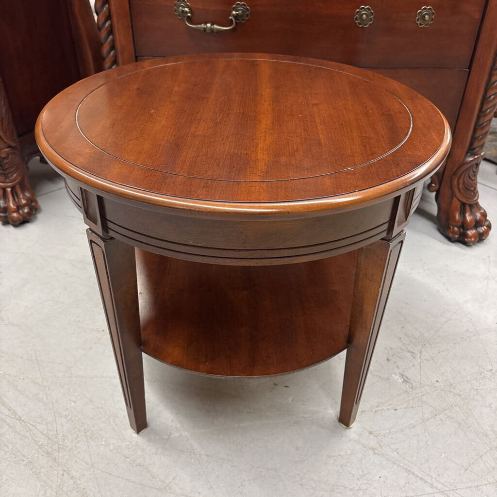 Round Mahogany Side Table