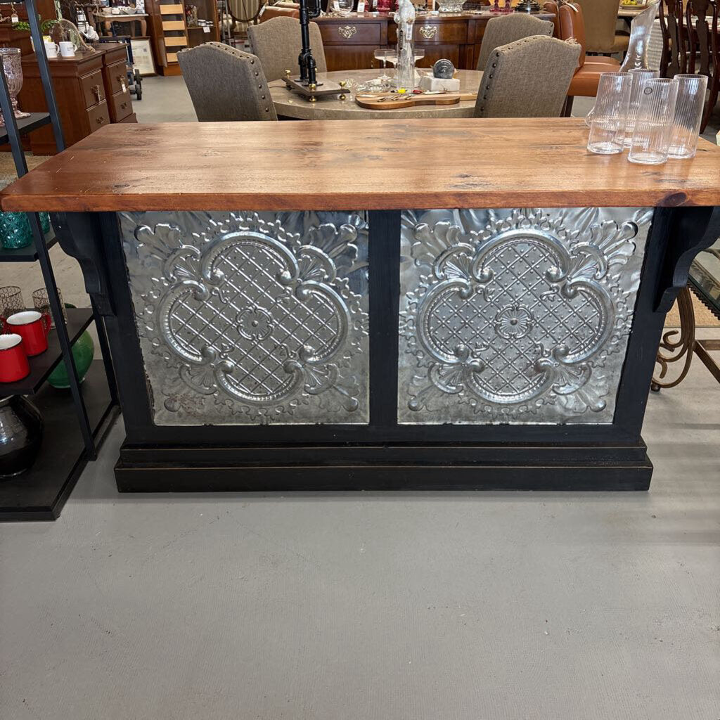 Mennonite Island Bar W Tin Accents