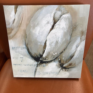 Canvas Art Wall Piece w Tulip