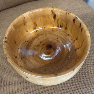 Hand Turned Elm Bowl w Knots - by Local Artist Lorne Sheridan