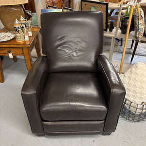 Brown Leather Manual Recliner