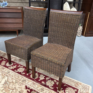 Rattan Parsons Chair - PAIR