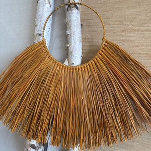 Orange Grass Wall Decor w Circle