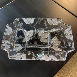 "Viscount" Sectional Frosted Crystal Platter