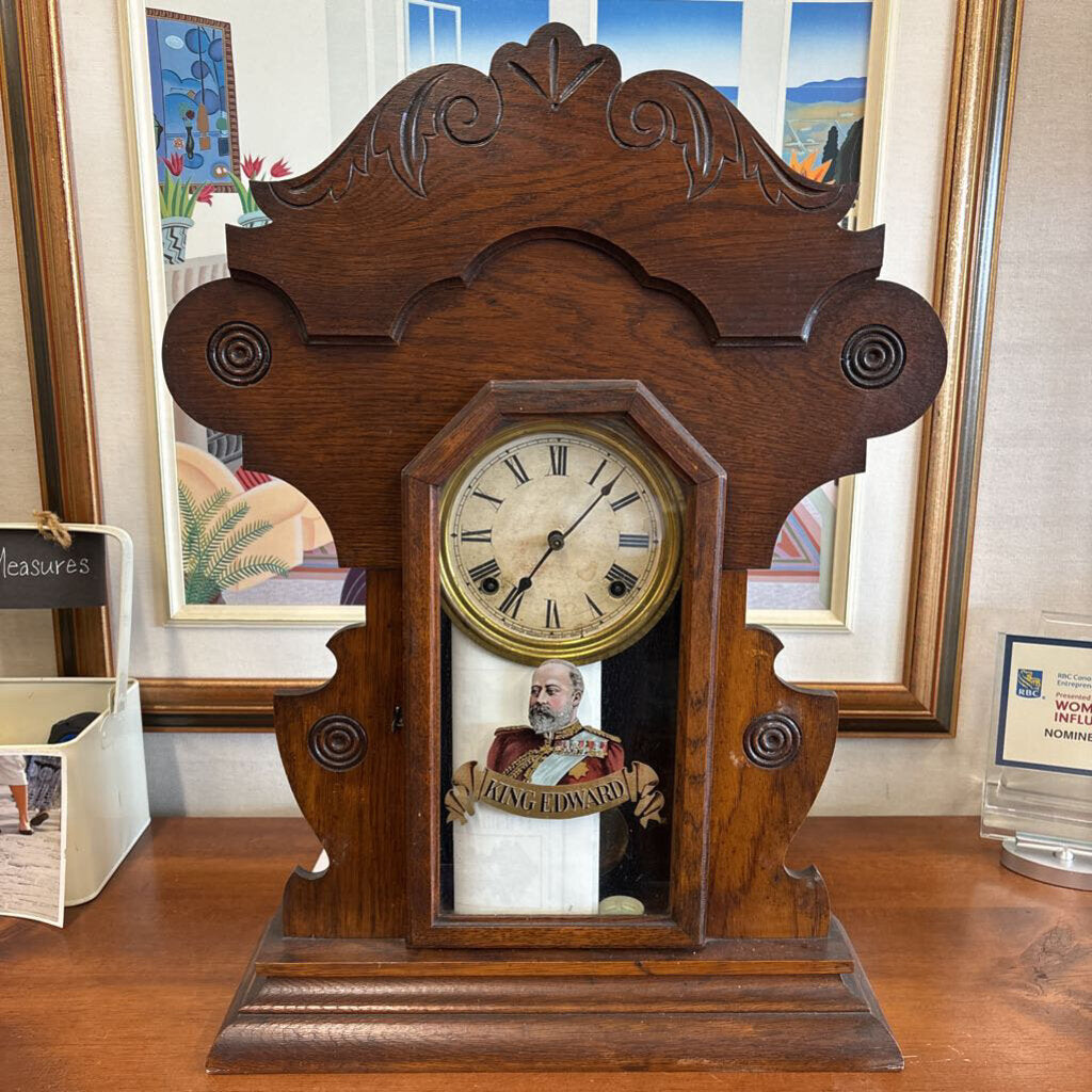 Antique Early 20th Century "King Edward" Mantel Clock - Canadian Made