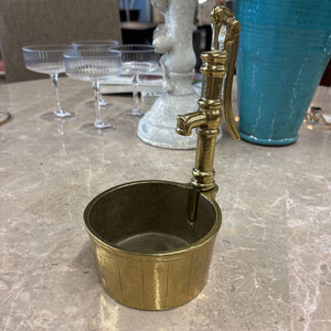 Vintage Solid Brass Canadian Made Water Pump Planter
