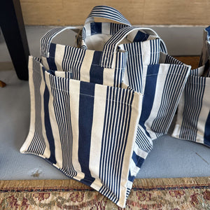 Shopping Tote - Navy Stripe