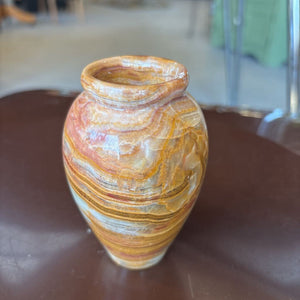 Hand Carved Onyx Marble Vase Small