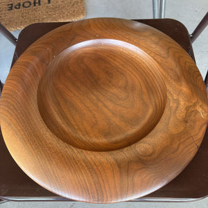Hand Turned Teak Serving Tray/ Plate