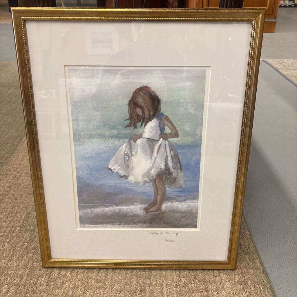 LOCAL ARTIST Print "Wading in the Surf" by Marilyn Rennie