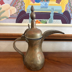 Medium Sized Brass Metal Teapot