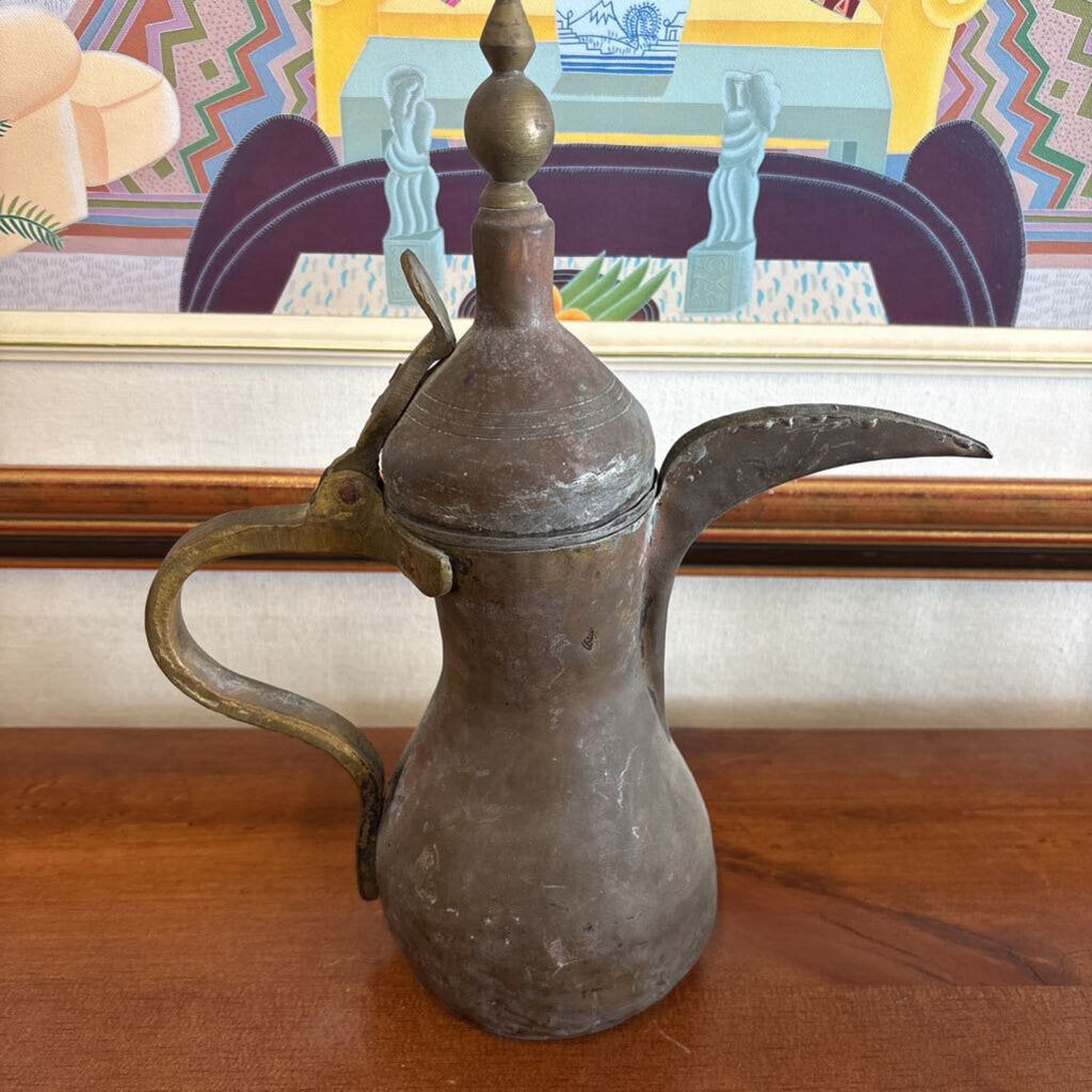 Large Brass Metal Teapot