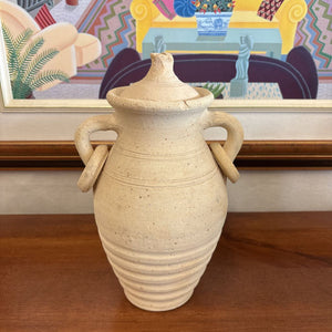 Raw Earthenware Pottery Case w Lid