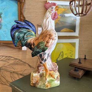 Italian Style Ceramic Rooster - Pink Comb