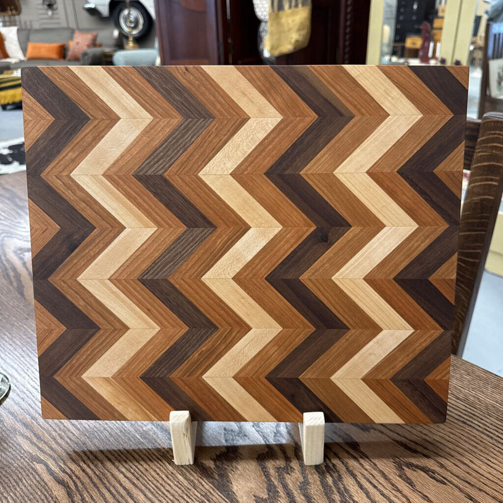 HERRINGBONE Charcuterie Board - LOCAL ARTIST KEN PARR