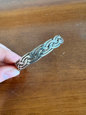 Handmade Sterling Silver Celtic Braided Cuff Bracelet