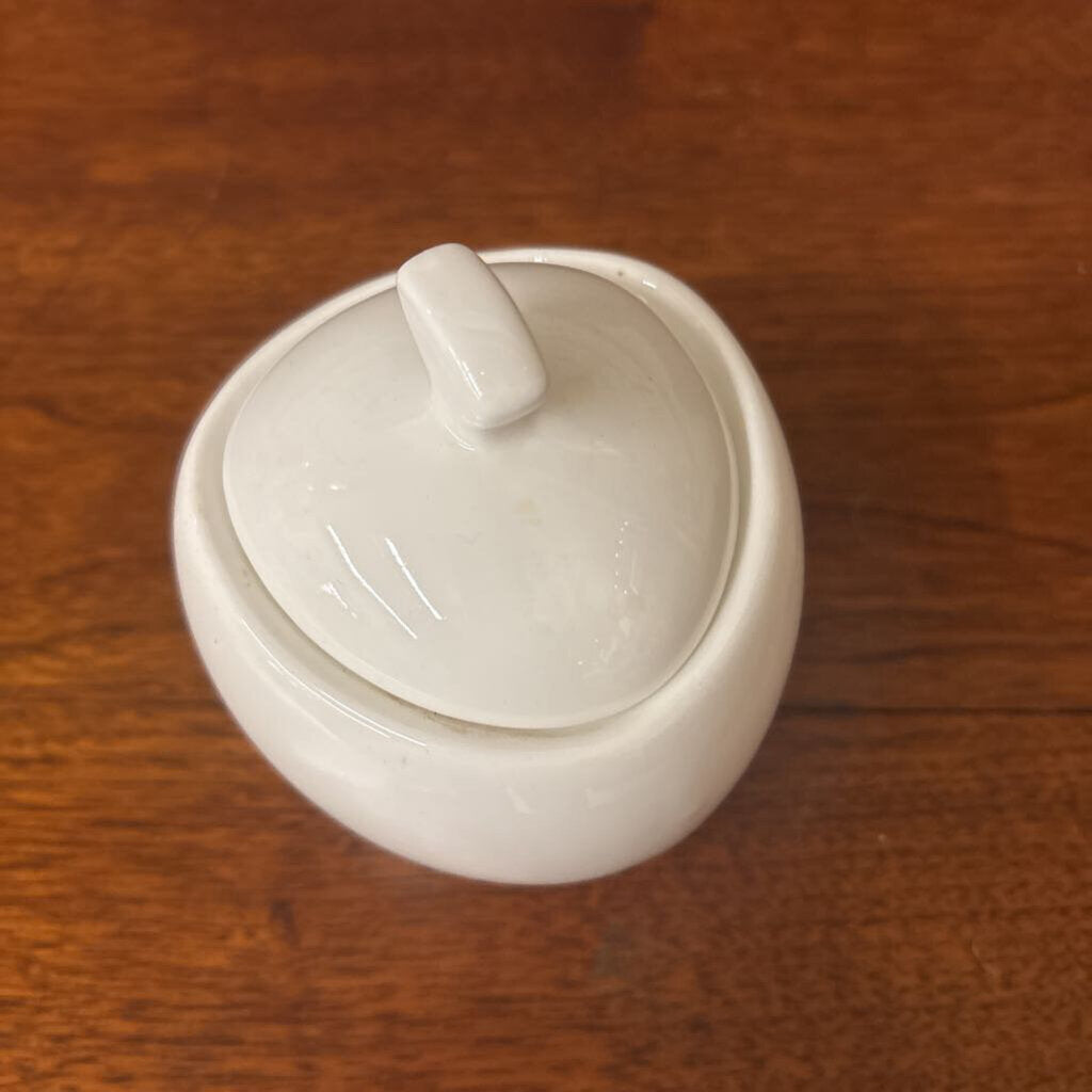 White Ceramic Sugar Bowl