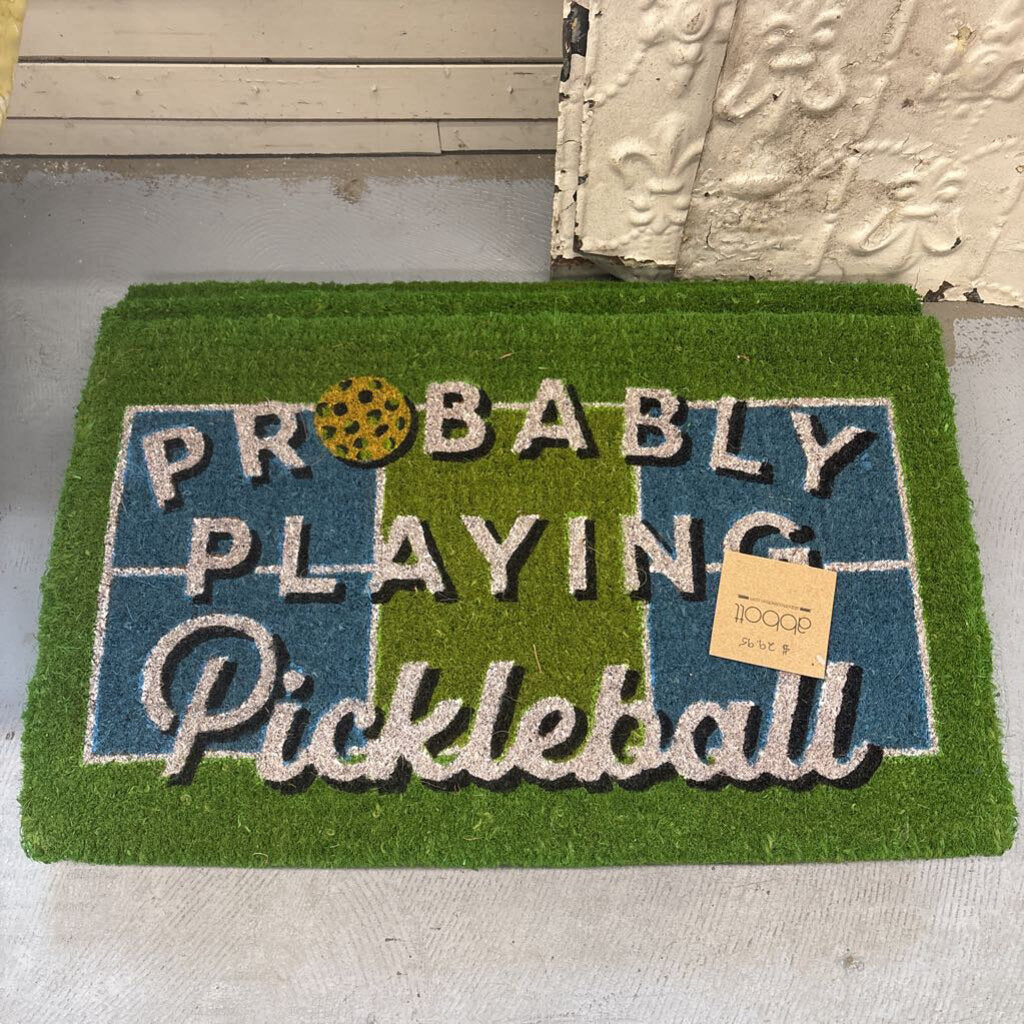Playing Pickleball Doormat