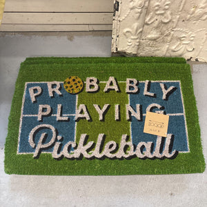 Playing Pickleball Doormat