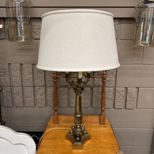 Vintage Brass Candelabra Table Lamp