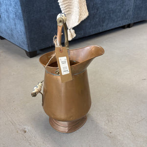 Vintage Copper Jug w Ceramic Handles