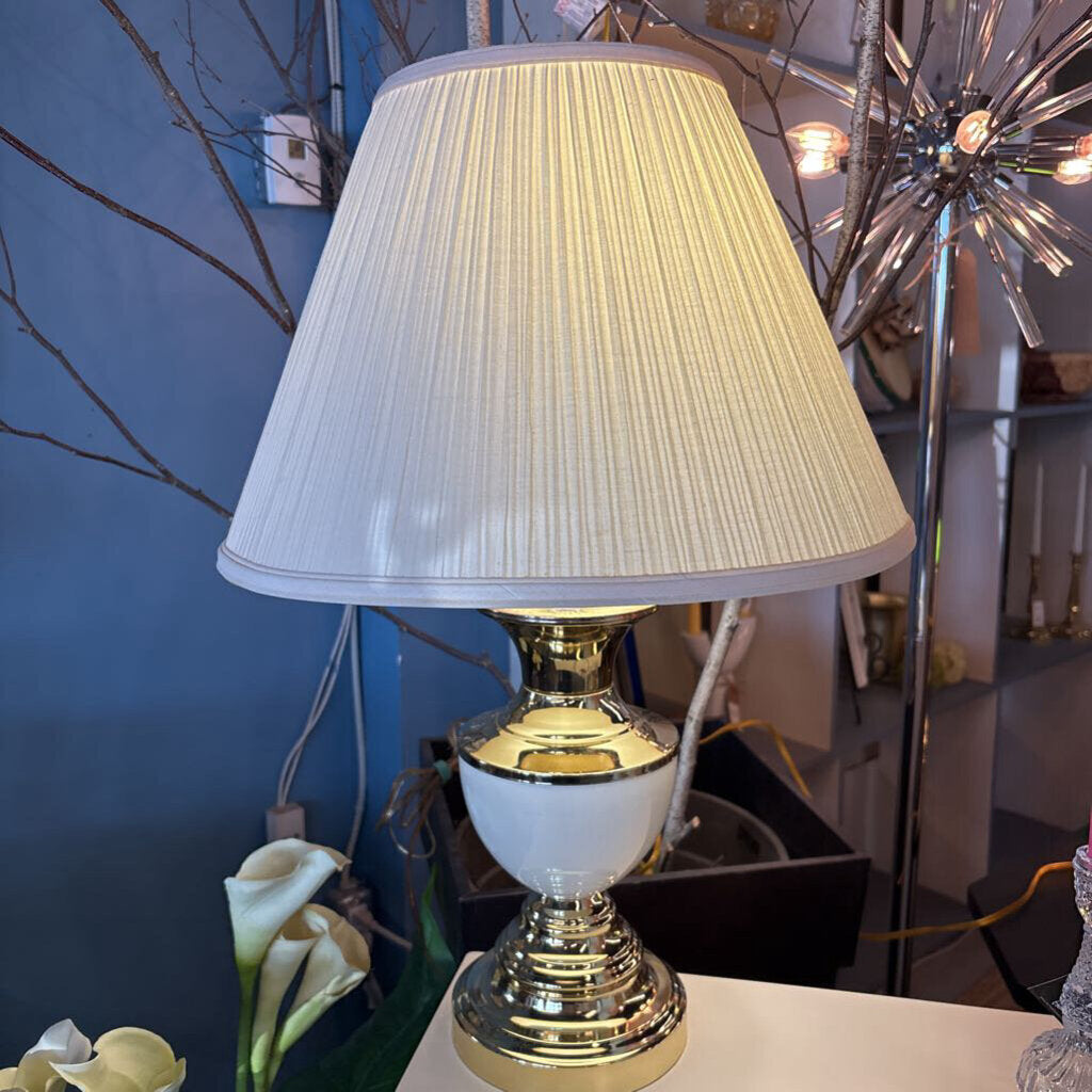 Brass & Cream Table Lamp