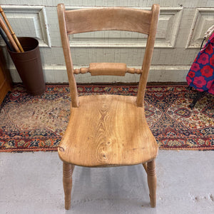 Antique Beech Bar Back Victorian Chairs (Low)