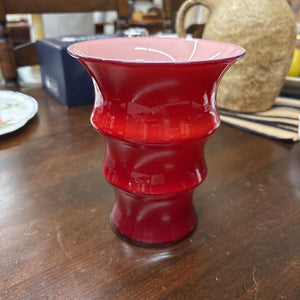 Holmegaard - Karen Blixen Red Danish Art Glass Vase