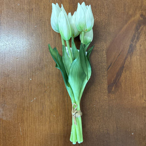 Fresh Touch Mini White Tulip Bunch 10" (5 Stems) 10187W